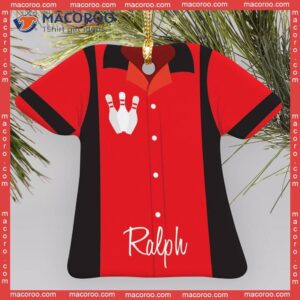 Bowling Shirt Custom-shaped Name Christmas Acrylic Ornament