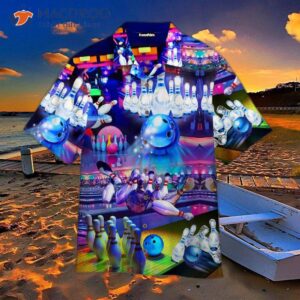 bowling takes guts neon hawaiian shirts 1