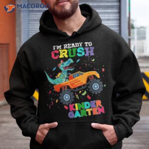 boys back to school i m ready crush kindergarten dinosaur shirt hoodie