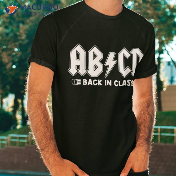 Boys Girls Teachers Abcd Rock Graphic Back To School Shirt