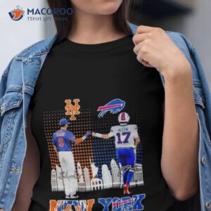 Brandon Nimmo New York Mets And Josh Allen Buffalo Bills New York City Signatures Shirt