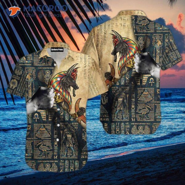 Brave Anubis Hawaiian Shirt From Ancient Egyptian Mythology