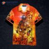 Brave Firefighter Flame Hawaiian Shirts