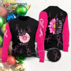 “breast Cancer Awareness: Strong Is The Only Choice Ugly Christmas Sweater”
