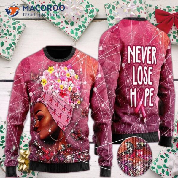 Breast Cancer Awareness Ugly Christmas Sweater