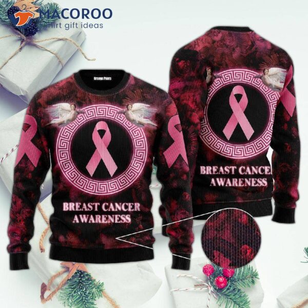 Breast Cancer Awareness Ugly Christmas Sweater