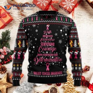 Breast Cancer Christmas Tree Ugly Sweater