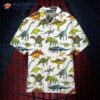Breeds Of Dinosaurs In Jurassic Park Wear White Hawaiian Shirts