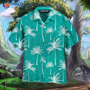 bright exotic tropical summer pattern green hawaiian shirts 0