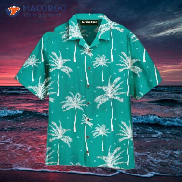 Bright Exotic Tropical Summer Pattern Green Hawaiian Shirts