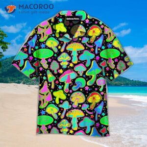 Bright Psychedelic Hawaiian Mushroom Shirts