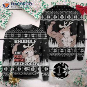 Brodolf The Red-nosed Reindeer Ugly Christmas Sweater