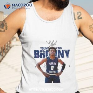 bronny james young king bronny usc trojan 2023 shirt tank top 3