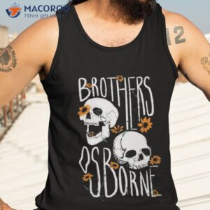 brothers osborne merch ladies flower skull shirt tank top 3