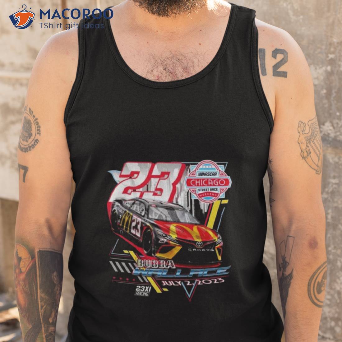Bubba Wallace #23 2023 Chicago Street Race Inaugural Event July 2 Shirt Bubba Wallace #23 2023 Chicago Street Race Inaugural Event July 2 Shirt