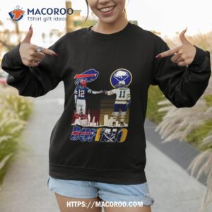 buffalo bills and buffalo sabres kelly and perreault signatures 2023 shirt sweatshirt