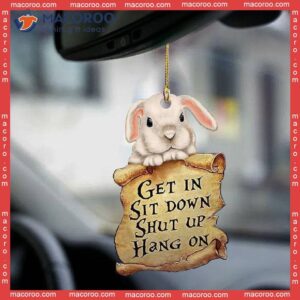 Bunny Get In Lover Custom-shaped Christmas Acrylic Ornament