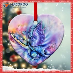 butterfly color art style heart ceramic ornament hallmark butterfly ornament 2