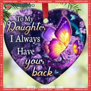 butterfly daughter i always have you back heart ceramic ornament butterfly christmas ornaments 2