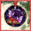 Butterfly Faith Love Hope Circle Ceramic Ornament, Butterfly Christmas Ornaments