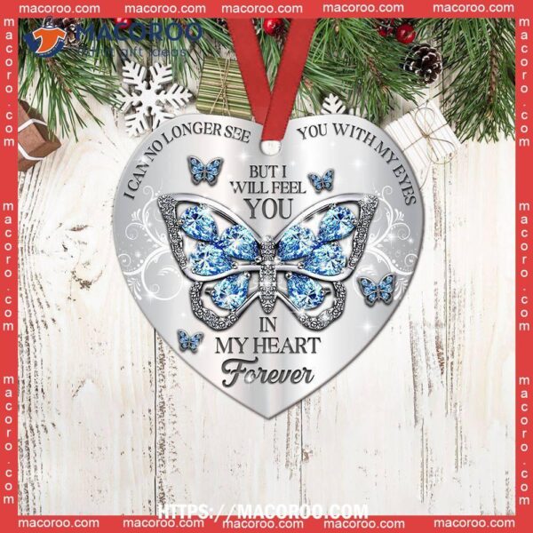 Butterfly Feel You In My Heart Ceramic Ornament, Christmas Tree Butterfly Ornaments