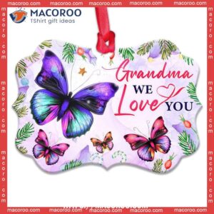 butterfly grandma we love you metal ornament christmas tree butterfly ornaments 0