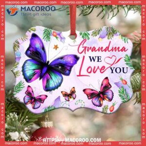 butterfly grandma we love you metal ornament christmas tree butterfly ornaments 1