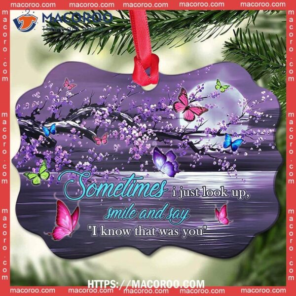 Butterfly I Know That Was You Metal Ornament, White Butterfly Ornament