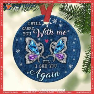 butterfly i will carry you circle ceramic ornament butterfly ornament 2023 0