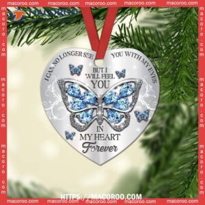 Butterfly Jewelry Feel You In My Heart Ceramic Ornament, Butterfly Christmas Ornament