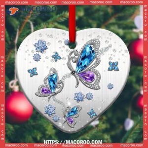 Butterfly Faith Blessed To Have A Friend Like You Heart Ceramic Ornament, Butterfly Christmas Decorations