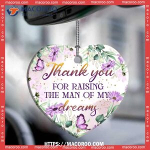 butterfly mother in law gift thank you for raising the man of my dreams heart ceramic ornament christmas tree butterfly ornaments 2