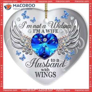 butterfly my husband has wings heart ceramic ornament butterfly ornament set 0