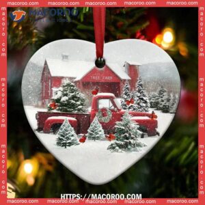 butterfly red truck snow christmas heart ceramic ornament butterfly christmas ornament 2