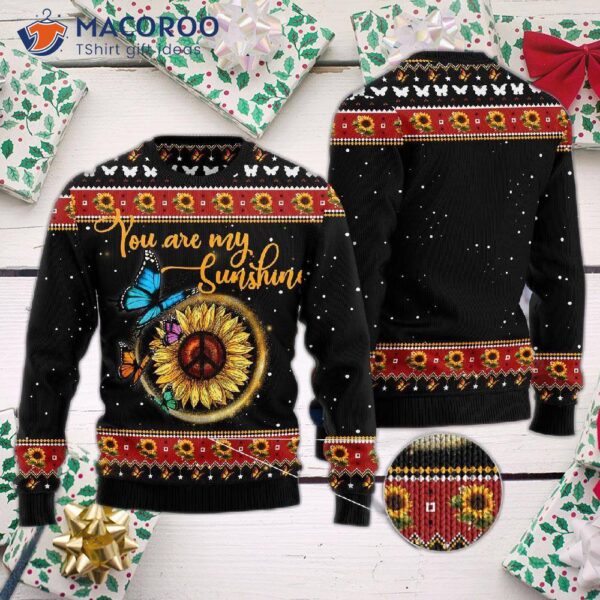 Butterfly Sunshine Ugly Christmas Sweater