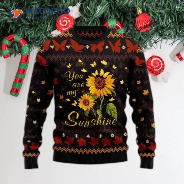 Butterfly Sunshine Ugly Christmas Sweater