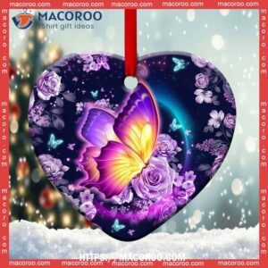 Butterfly Memorial My Mind Heart Ceramic Ornament, Butterfly Christmas Decorations