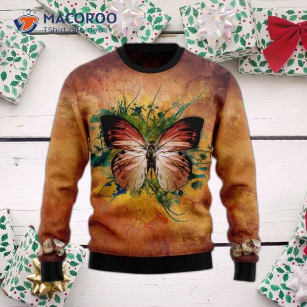 Butterfly Vintage Ugly Christmas Sweater