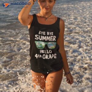 Bye Summer Hello 4th Grade First Day Back To School Kids Shirt