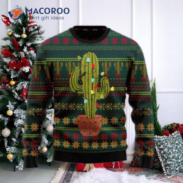 Cactus Ugly Christmas Sweater