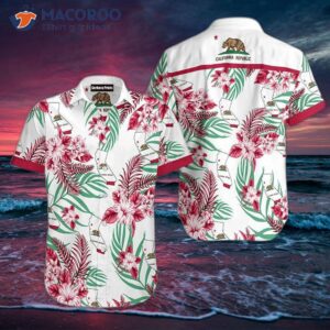 California Proud Pink Hawaiian Shirts