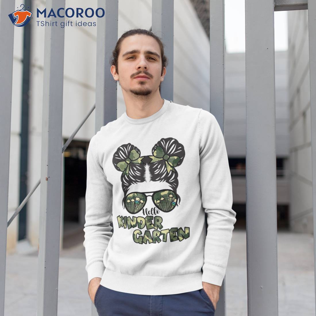 Camo Hello Kindergarten Back To School Teacher And Child Shirt Camo Hello Kindergarten Back To School Teacher And Child Shirt