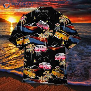 camping car black hawaiian shirt 0
