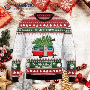 Camping Christmas Ugly Sweater