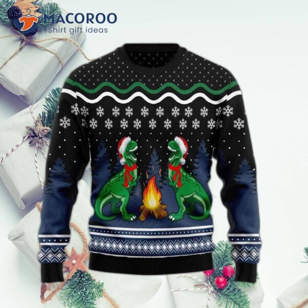 Camping Rex Ugly Christmas Sweater