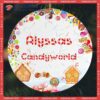 Candyworld Custom-name Christmas Ceramic Ornament