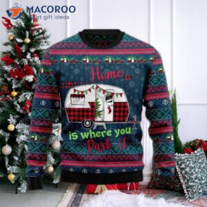 Caravan Home Is Where You Park It Ugly Christmas Sweater