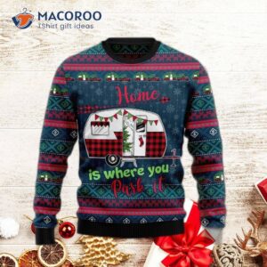 Caravan Home: Where You Park It Ugly Christmas Sweater