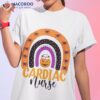 Cardiac Nurse Spooky Halloween Pumpkin Rainbow Nursing Shirt