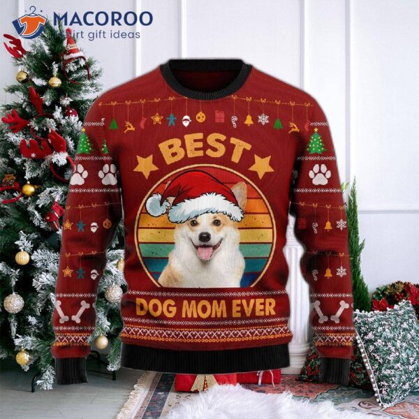 Cardigan Welsh Corgi Best Dog Mom Ever Ugly Christmas Sweater